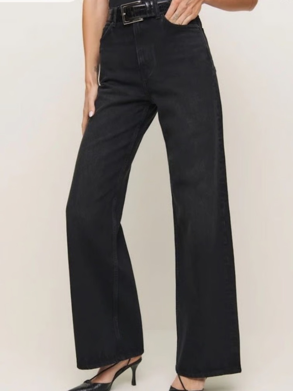 Reformation Cary High Rise Slouchy Wide Leg Jeans in Vana - Size 25